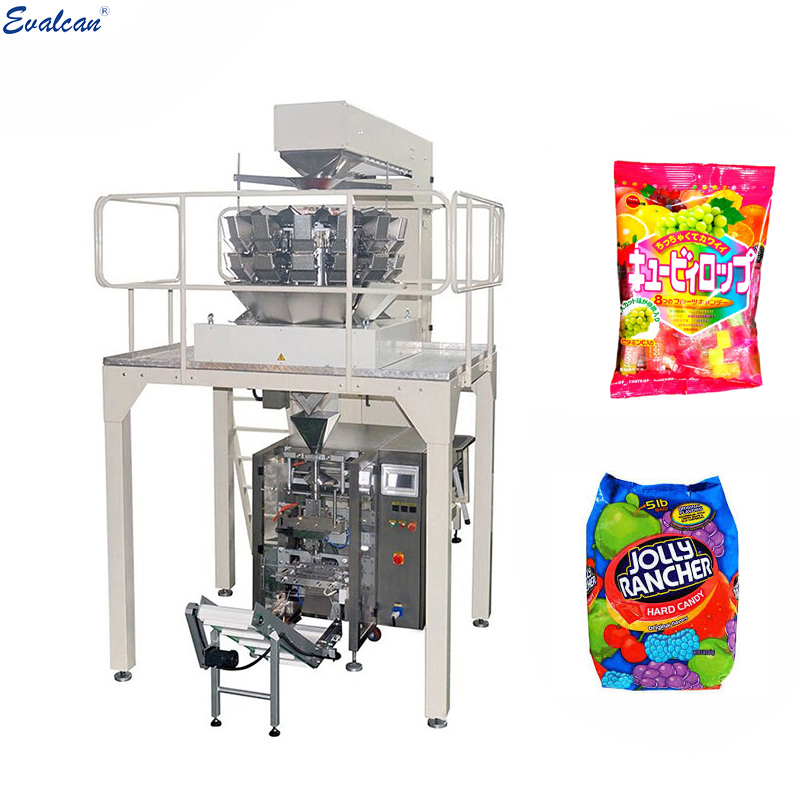 Automatic peanuts grain packing machine with multihead weigher