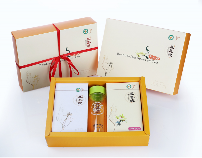 Dendrobium officinale gift box (soft gold powder silver Pack + flower tea)