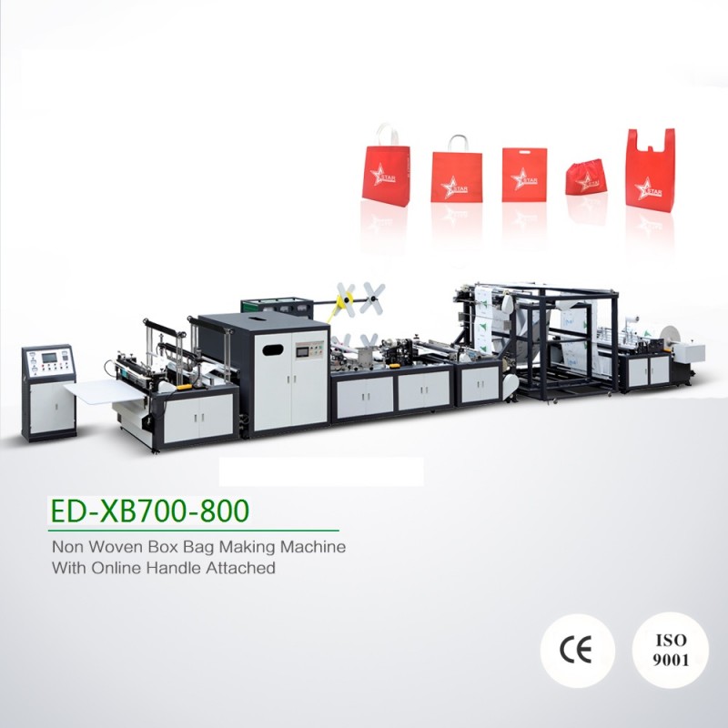 ED-XB700  NON-WOVEN BOX BAG MAKING MACHINE WITH HANDLE ONLINE