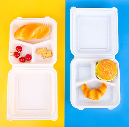 eco-friendly compostable constarch packing lunch box