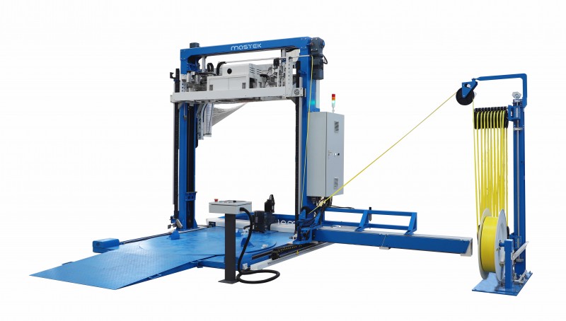 MK900 Pro Intelligent Fully Automatic Moving Strapping & M Type Wrapping Machine