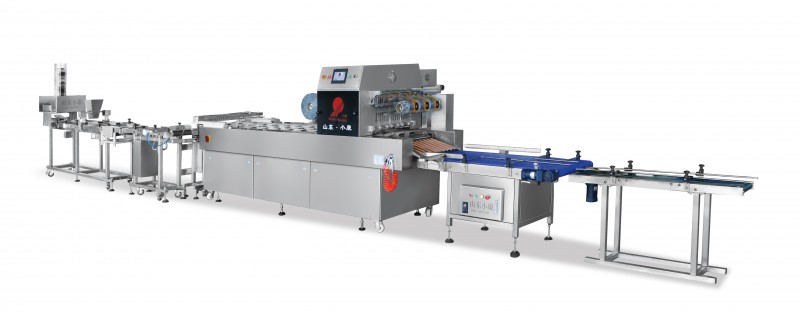 Full automatic tray MAP/VSP vacuum packaging machine