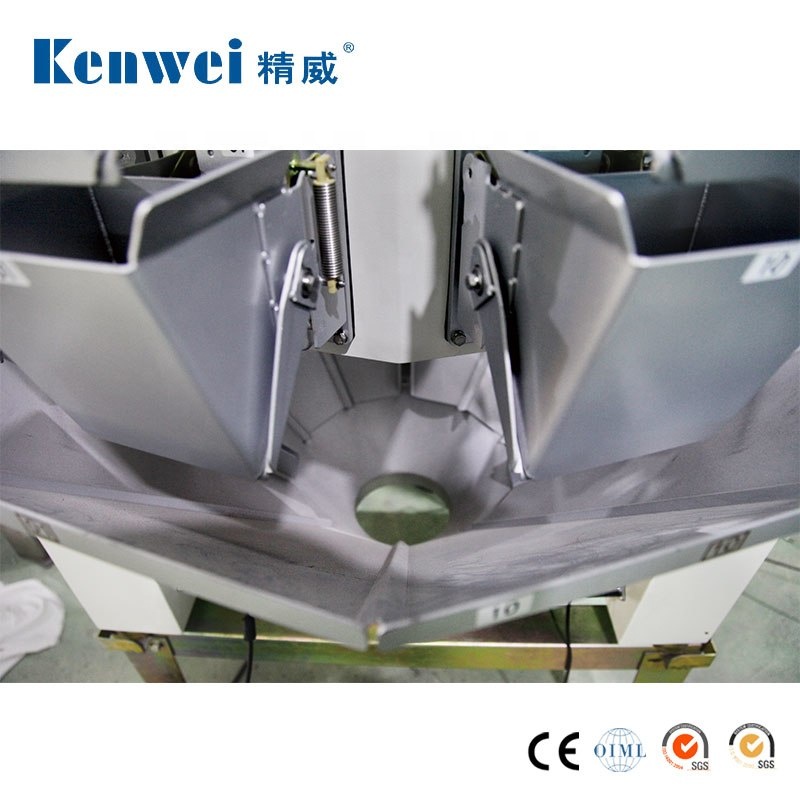 High rigidity multihead hardware weigher for small hardwares