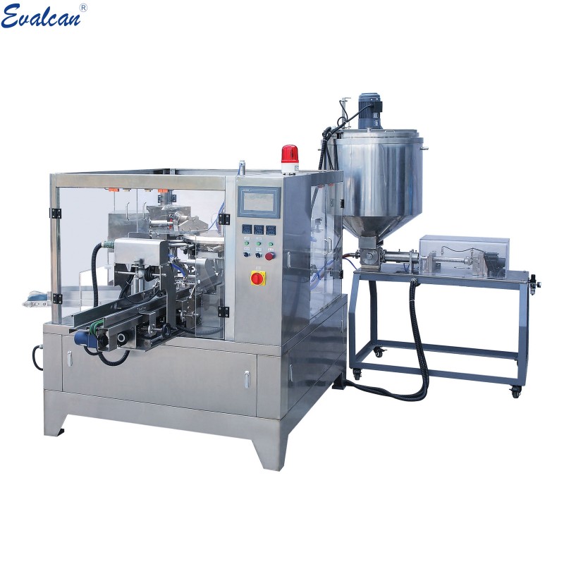 Automatic premade bag liquid and paste filling sealing packing machine-