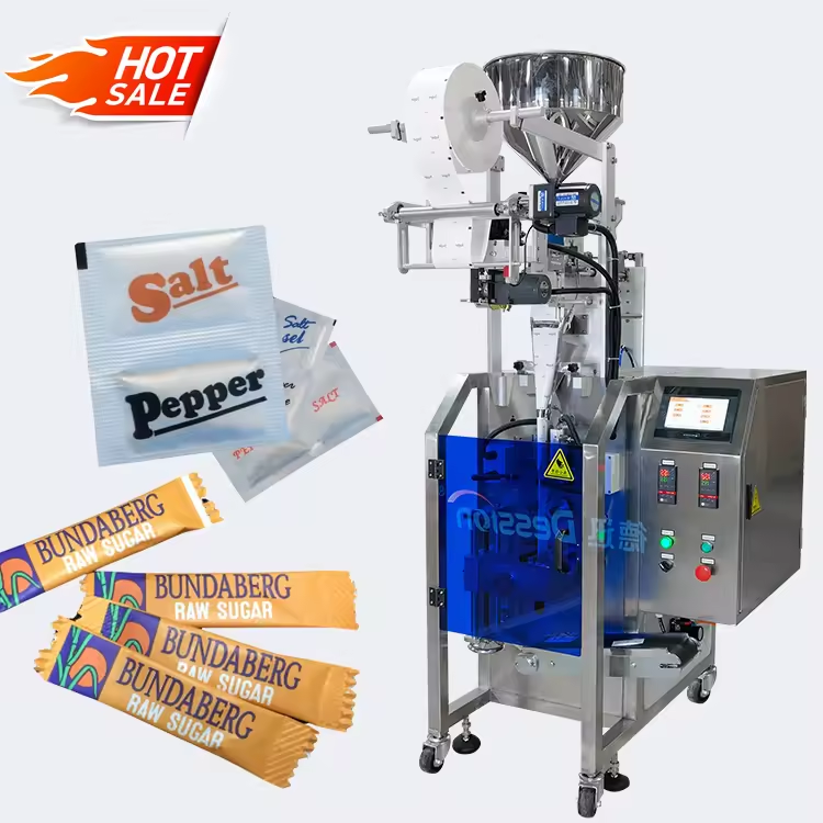 In Stock 80bags/min 5g 20g Salt Coffee Sugar Sachet Packing Machine Milk Powder Sachet Coffee Powder