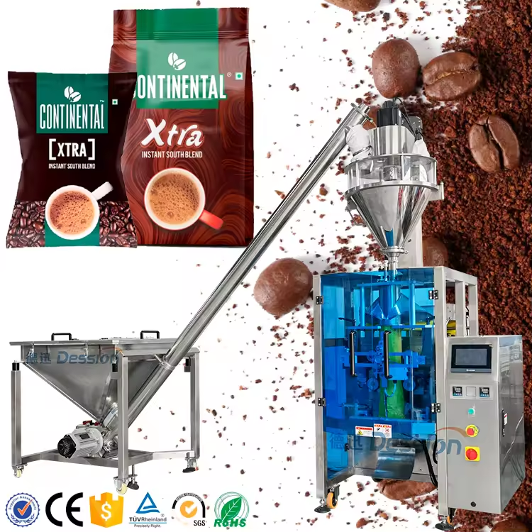 High Speed Automatic 1KG 2KG Coffee Powder Bag Filling Packing Machine Ground Coffee Instant Coffee 