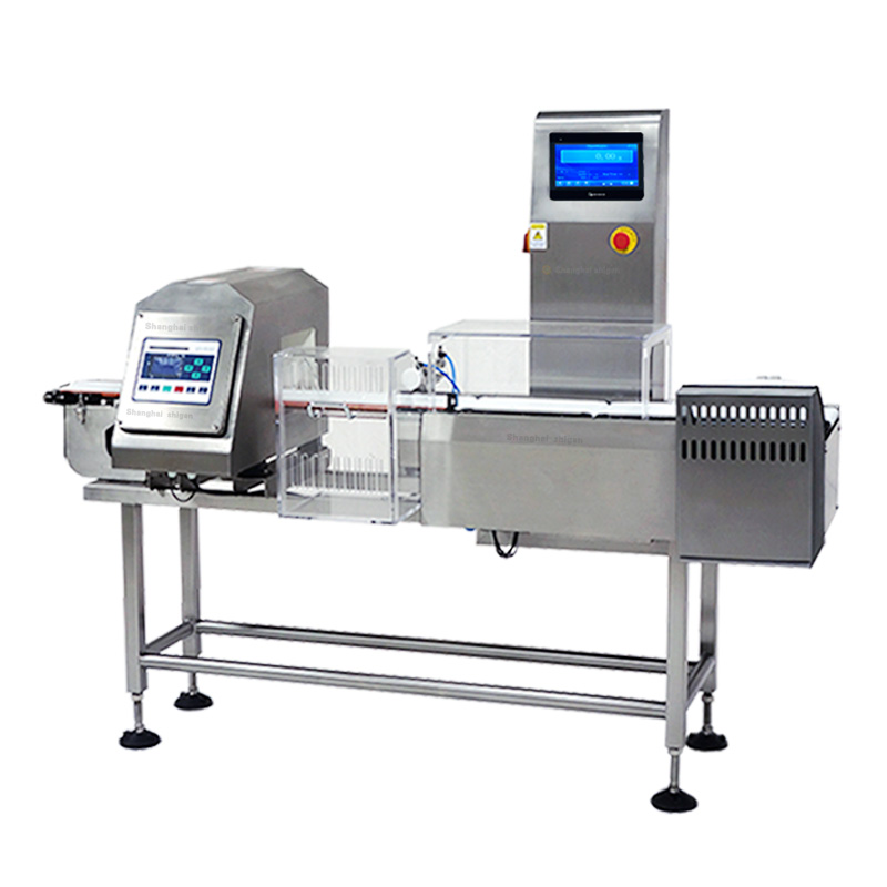 SG-JS150 Online Conveyor Metal Detector and Check Weigher Combo Machine