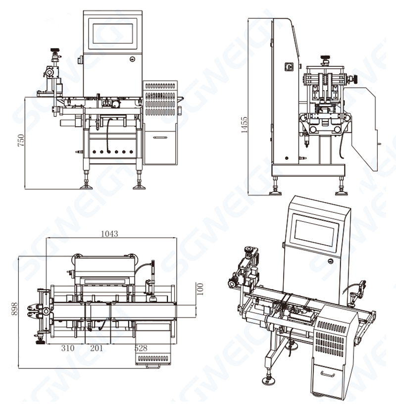 High Accuracy Inline Bottle Checkweigher Inspection Systems