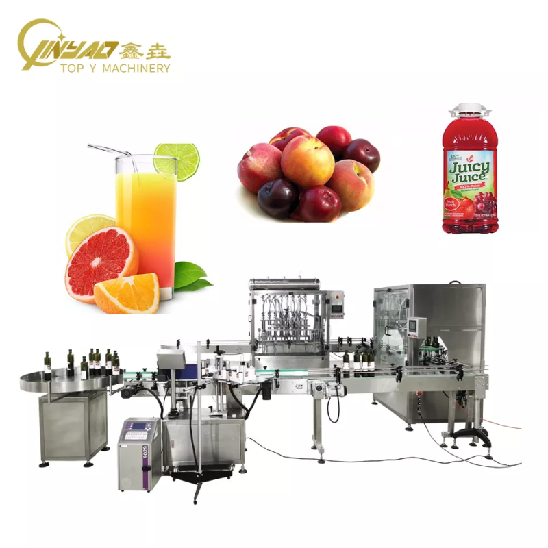 Fully Automatic Filling System Capping Labeling Bottle Honey Juice Oil Filling Machine