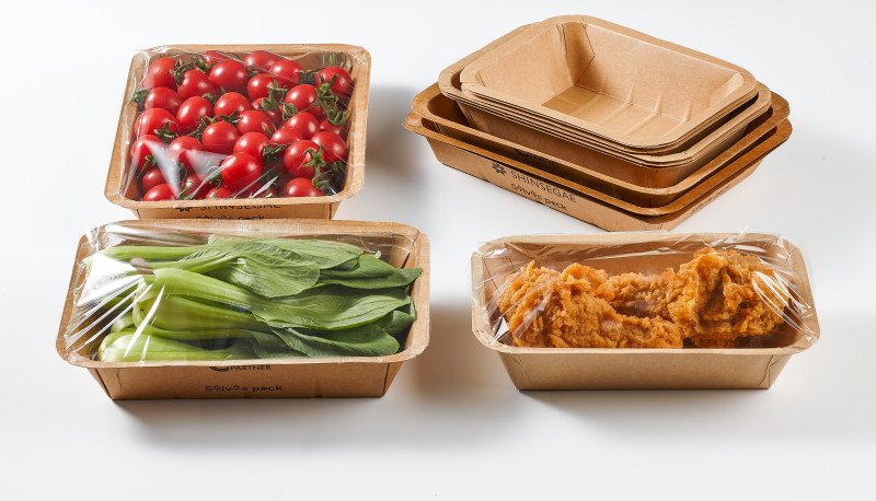 fruit and vegetable paper food tray