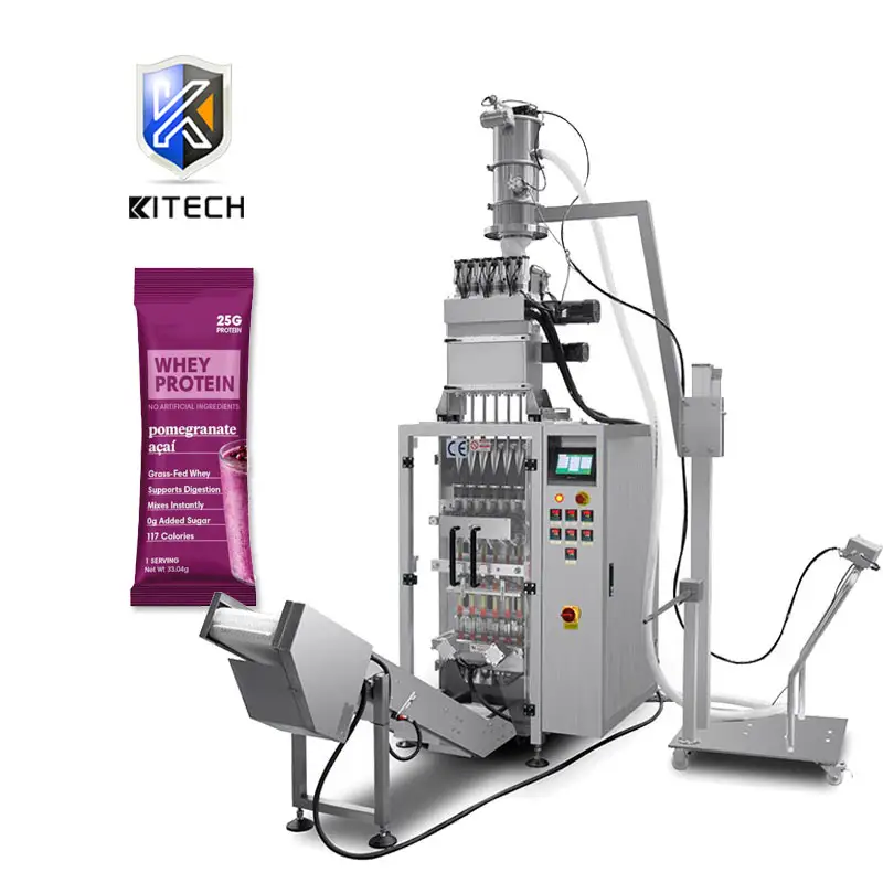 Automatic mulit-lanes powder liquid granules packaging machine