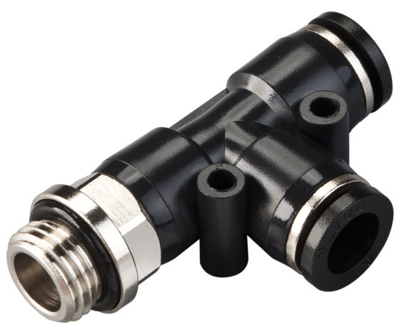 HPD-G Male Branch T Type Pneumatic Tube Fitting with G Thread(O-ring)