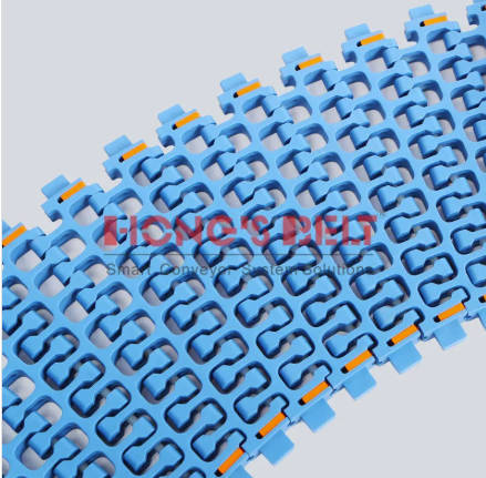 46.2mm belt pitch side flexing turning conveyor modular belt