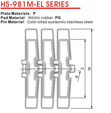 Stainless Steel Chain Belts-HS-981M-EL SERIES