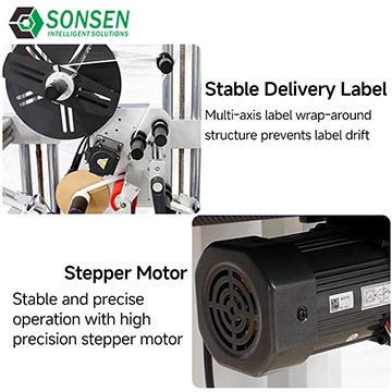 Fully Automatic Labeling Machine for Top and Bottom Surfaces of Box Bags Labeling