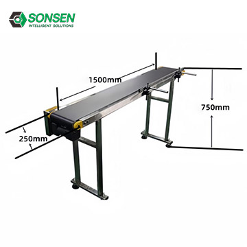 Custom Small PU Rubber Straight Belt Conveyor 