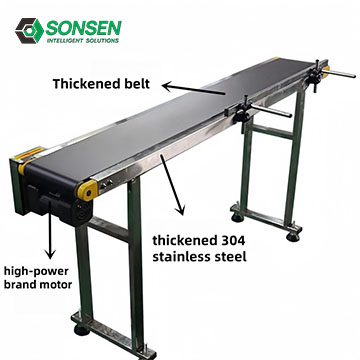 Custom Small PU Rubber Straight Belt Conveyor 