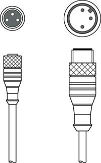 Interconnection cableKDS 05 U-M8-3A-M12-3A-V1-010