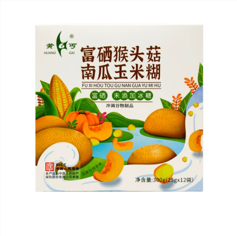 Selenium Enriched Lion s Mane Mushroom  Pumpkin and Corn Paste