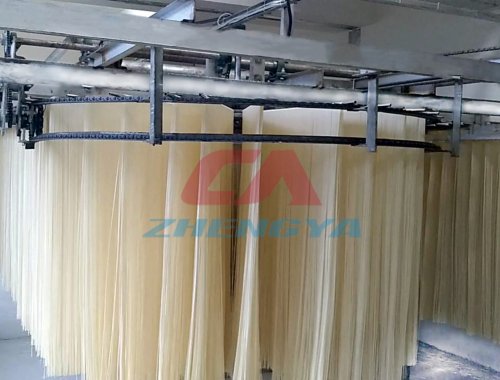 Fine dried noodles production process