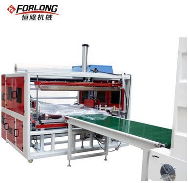 恒隆牌 门板 黑板等超高超宽产品自动打包覆膜生产线 全封闭包装