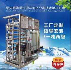 RO-1000II一吨二级饮用水处理反渗透设备 污水过滤器净水设备