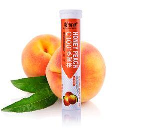 水蜜桃維生素C泡騰片