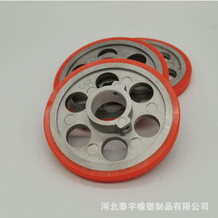 厂家供应玻璃机械配件 聚氨酯轮 pu滚轮聚氨酯传送滑轮可定制