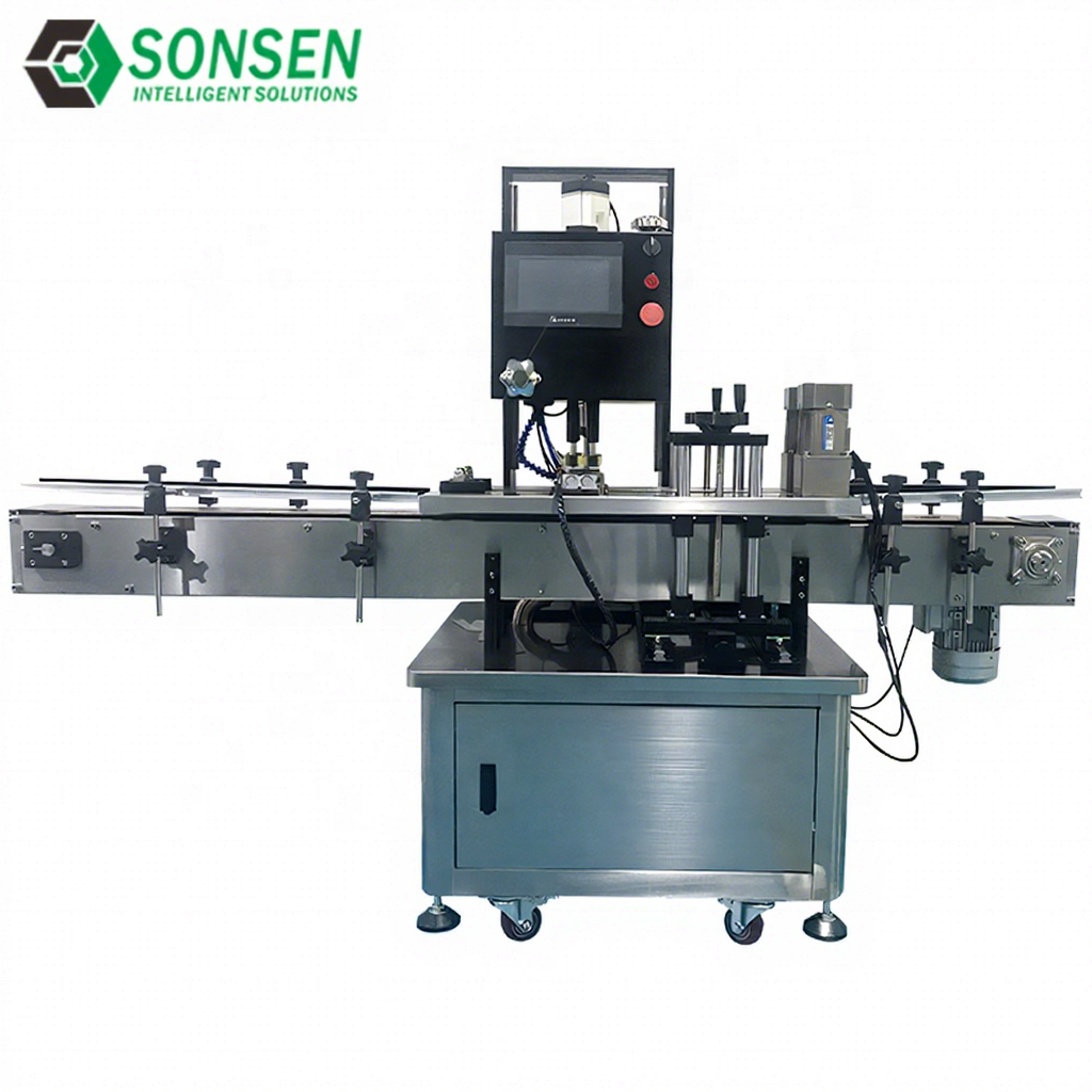 高速自动螺旋伺服封口旋盖机