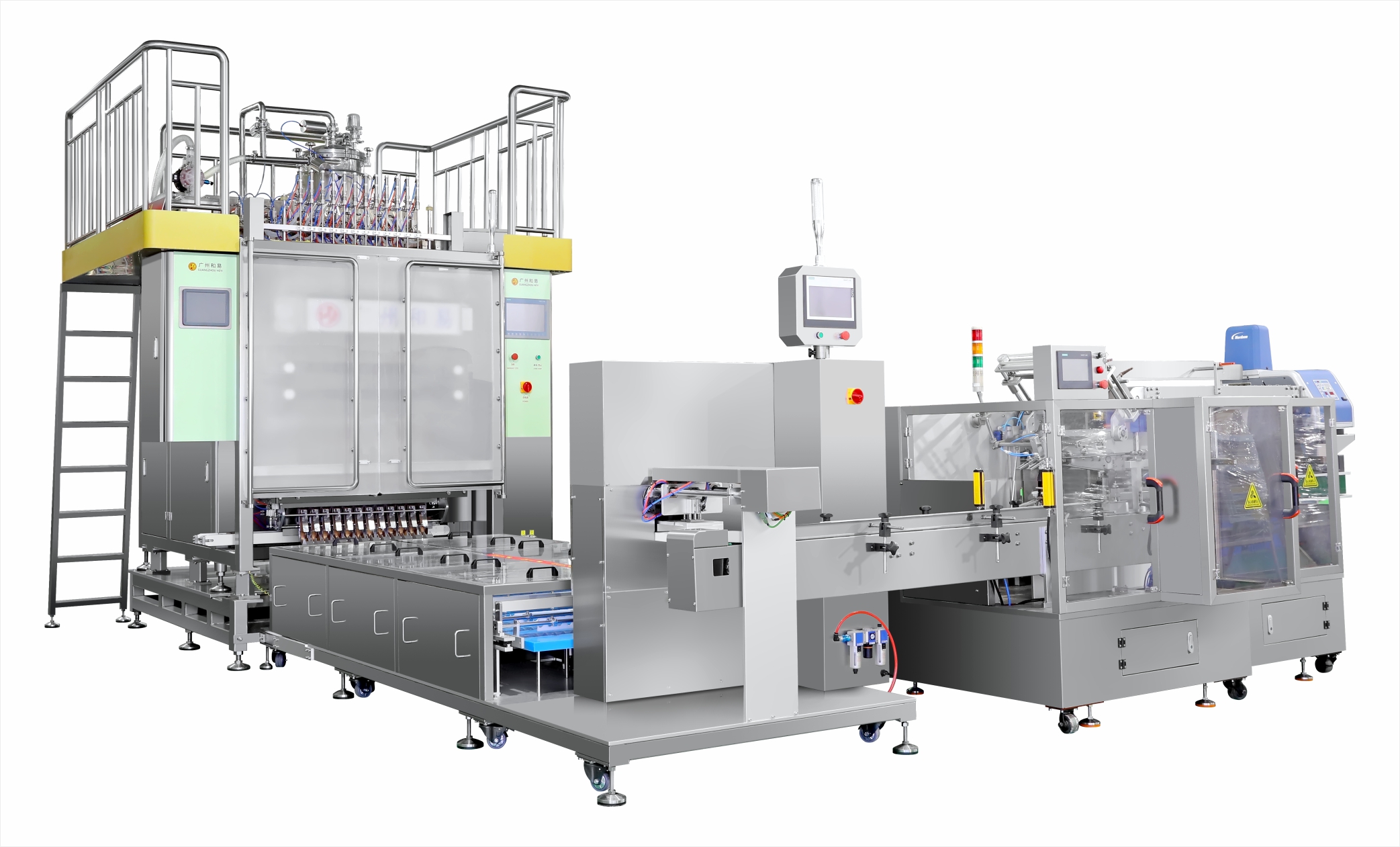 12列全伺服条包液体有序计数装盒生产线