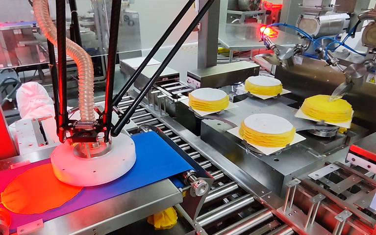 千层蛋糕机器人制作自动化生产线