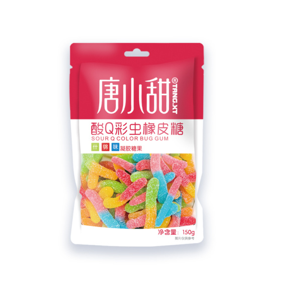 150g sour Q color bug gummy