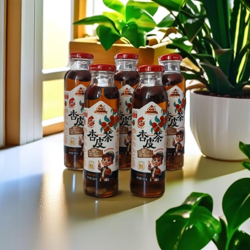 新疆特产正宗无添加杏皮茶风味饮料解渴浓郁酸甜夏季解暑必备310ml*5瓶家庭实惠装